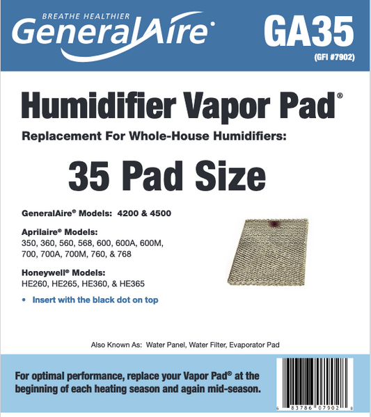 Humidifier Vapor Pad GA35 - Constant Home Comfort