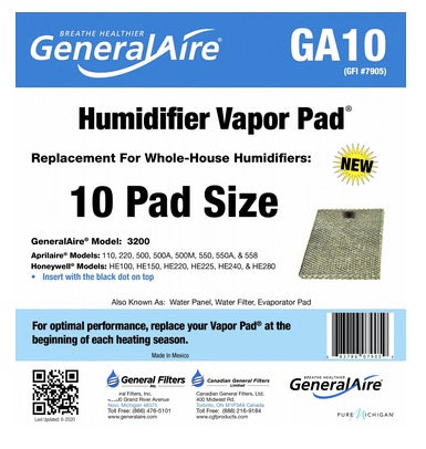 GeneralAire GA10 Vapor Pad - Constant Home Comfort